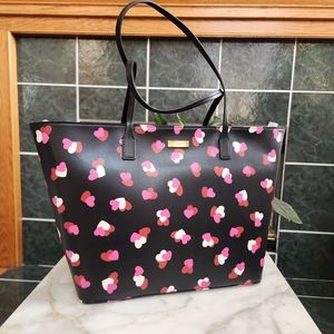 Kate Spade Margareta Flutter Hearts Tote Bag